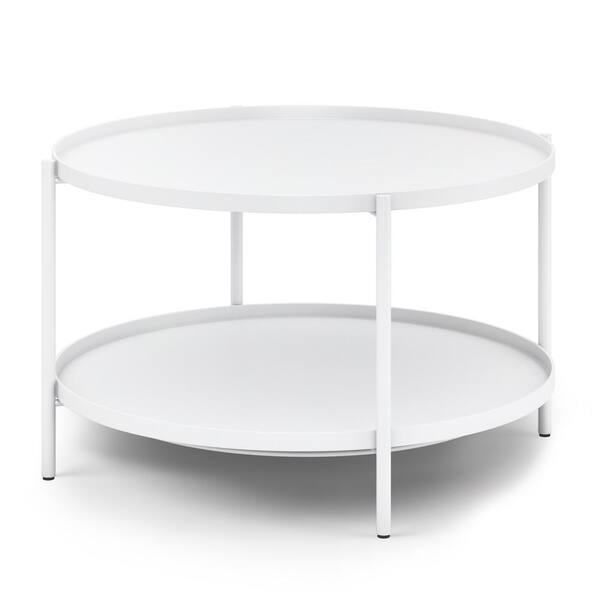 Wide Round Metal Coffee Table, Circular Metal Coffee Table