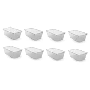 8-Pair Clear Plastic Shoe Boxes