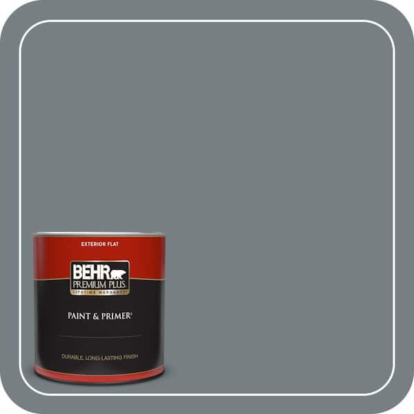BEHR PREMIUM PLUS 1 qt. #BNC-39 Peak Point Flat Exterior Paint & Primer