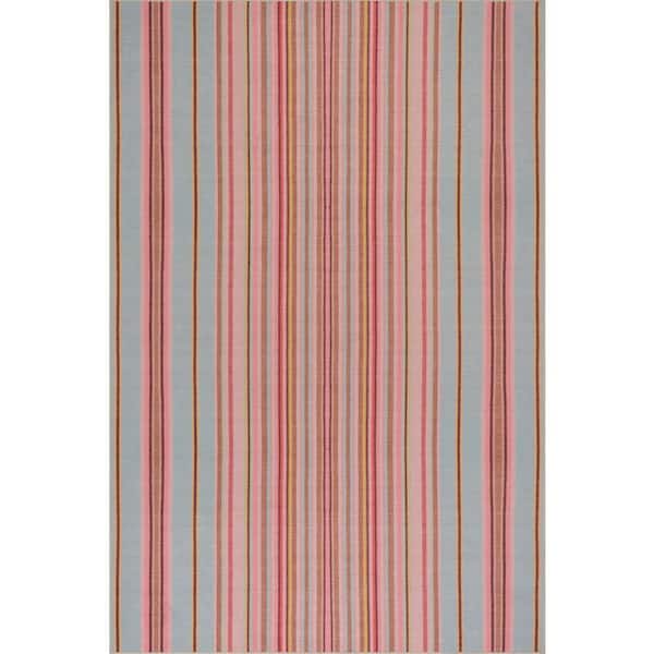 Jamaica Stripe Machine Washable Multi 8 ft. x 10 ft. Indoor Area Rug