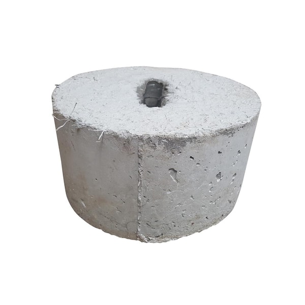 Unbranded 8 in. x 16 in. x 16 in. Concrete Gray Round Pole Barn Block