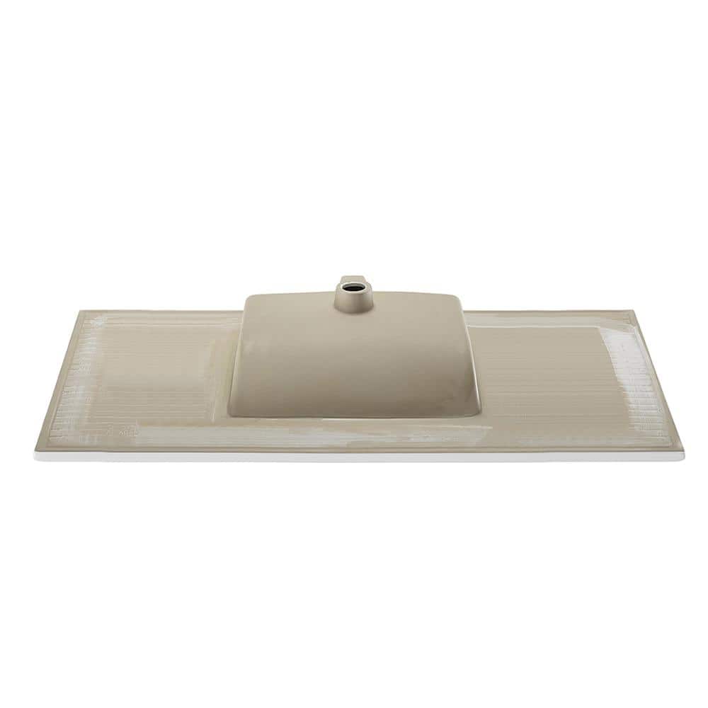 Voltaire 49" Glossy White Ceramic Vanity Top with Single Basin