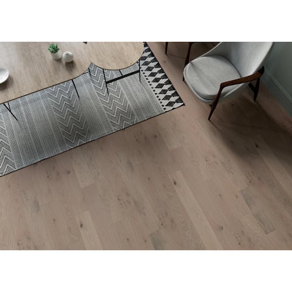 Acqua Floors Mansfield Oak 1 4 In T X 5 W Waterproof Wire Brushed Engineered Hardwood Flooring 16 68 Sqft Case Yy Vspc O 9 The