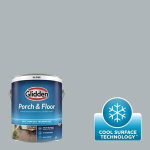 1 gal. PPG1038-4 Smoke Screen Gloss Interior/Exterior Porch and Floor Paint with Cool Surface Technology