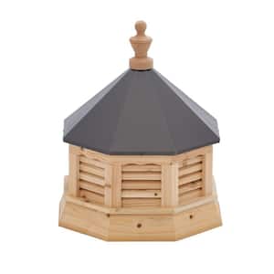 21 in. x 21 in. x 26 in. Cedar Octagon Cupola with Metal Roof