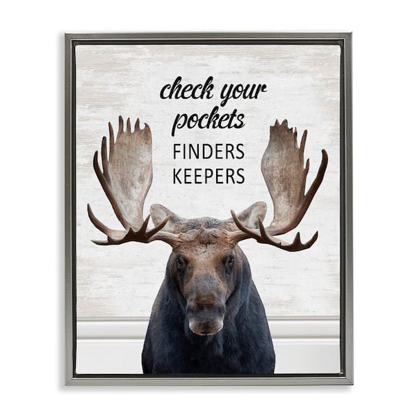 Stupell Industries Check Pockets Laundry Reminder by Lettered and Lined Gray Floater Frame Typography Graphic Art Print 21 in. x 17 in.