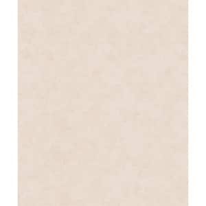 Flora Collection Beige Plain Texture Pearlescent Finish Non-Pasted Vinyl on Non-woven Wallpaper Roll