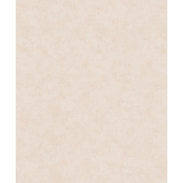 Unbranded Flora Collection Beige Plain Texture Pearlescent Finish Non-Pasted Vinyl on Non-woven Wallpaper Roll