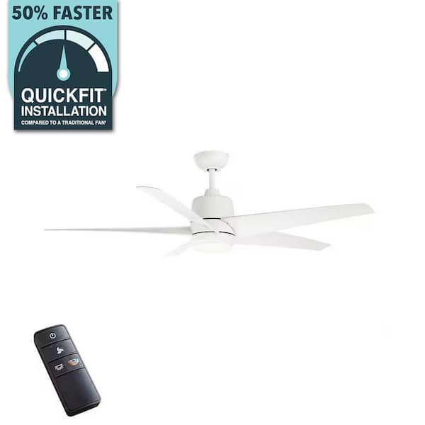 Mena 54 in. White Color Changing Integrated LED Indoor/Outdoor Matte White Ceiling Fan with Light Kit and Remote Control