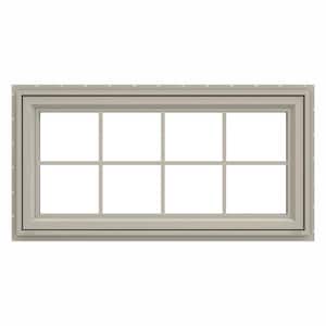 47.5 in. x 23.5 in. V-4500 Series Desert Sand Vinyl Awning Window with Colonial Grids/Grilles