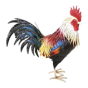 27 in. Tall Iron Painted Rooster "Chester"