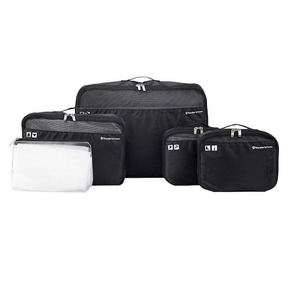 Cloverland Packing Cubes 5-Piece Black Set
