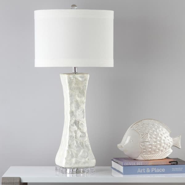 Shelley 30 in. White Table Lamp