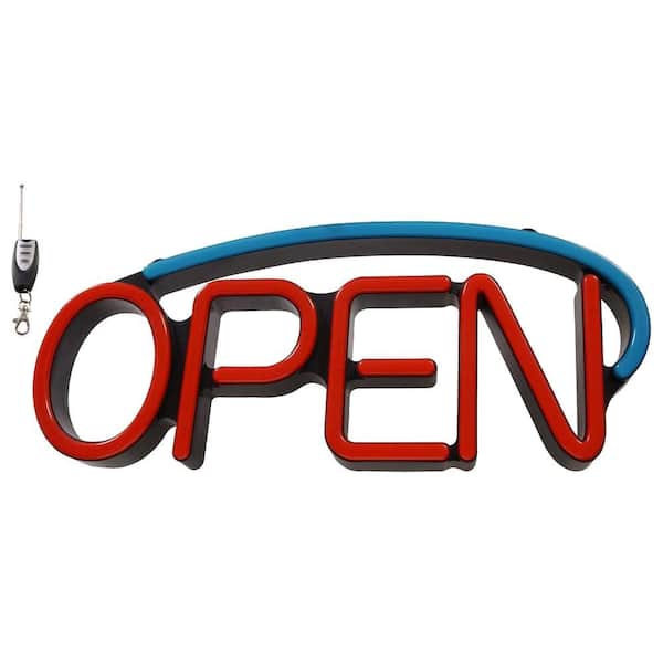 Hillman LED Open Lighted Sign with Remote Control
