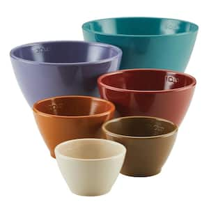 MegaChef 8-Piece Plastic Assorted Colors Mixing Bowl Set with Measuring  Cups 985111721M - The Home Depot