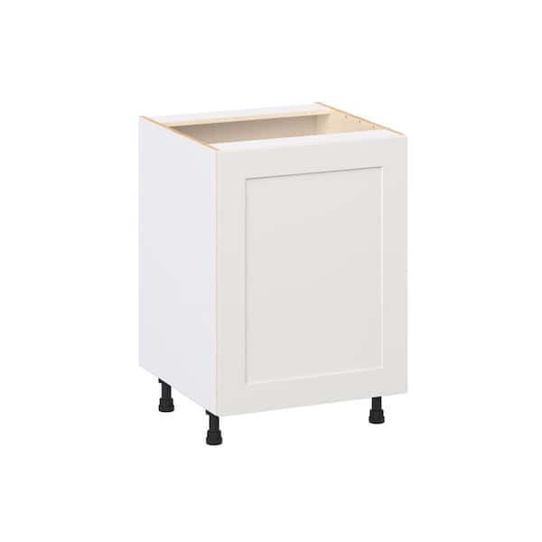 Roseland 24 in. W x 24 in. D x 34.5 in. H Assembled Shaker Full Height Door Base Kitchen Cabinet in Warm White