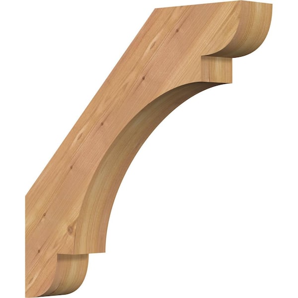 Ekena Millwork 3 1/2"W x 22"D x 22"H Olympic Smooth Knee Brace, Western Red Cedar