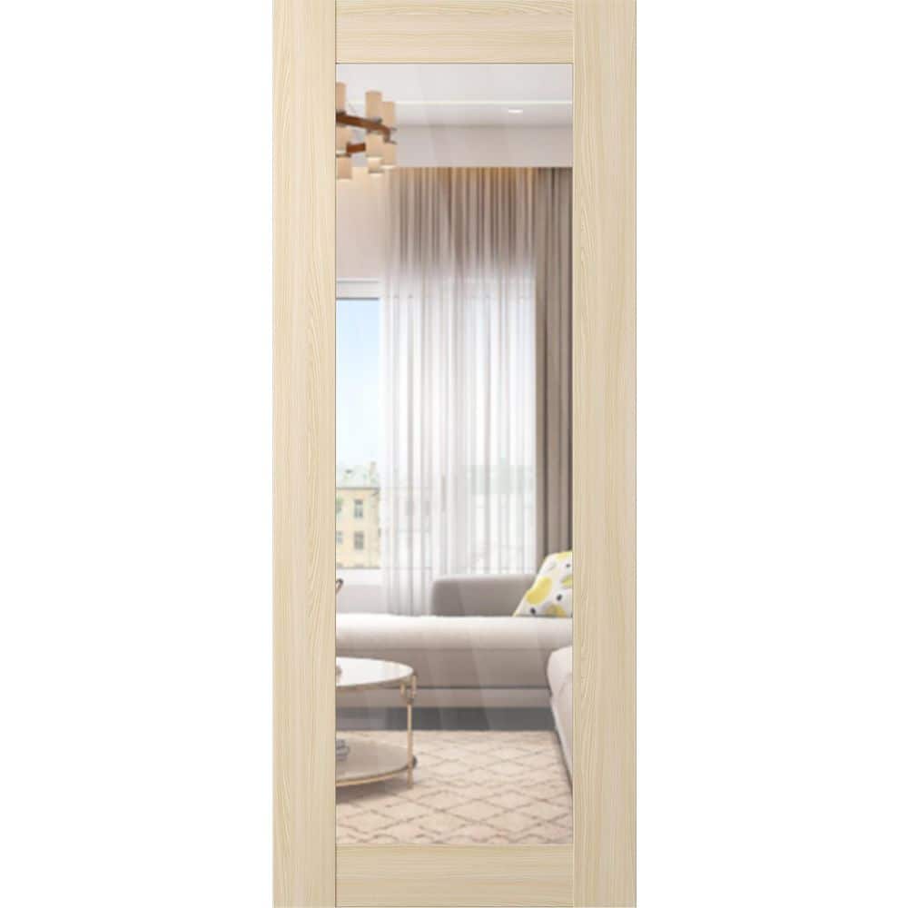 Vona 207 30 in. x 96 in. Loire Ash Full Lite Clear Glass Composite Solid Core Wood Interior Door Slab price history on PriceWatchPro