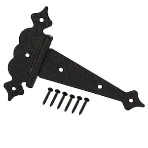 6 in. Black Decorative Hook and Eye