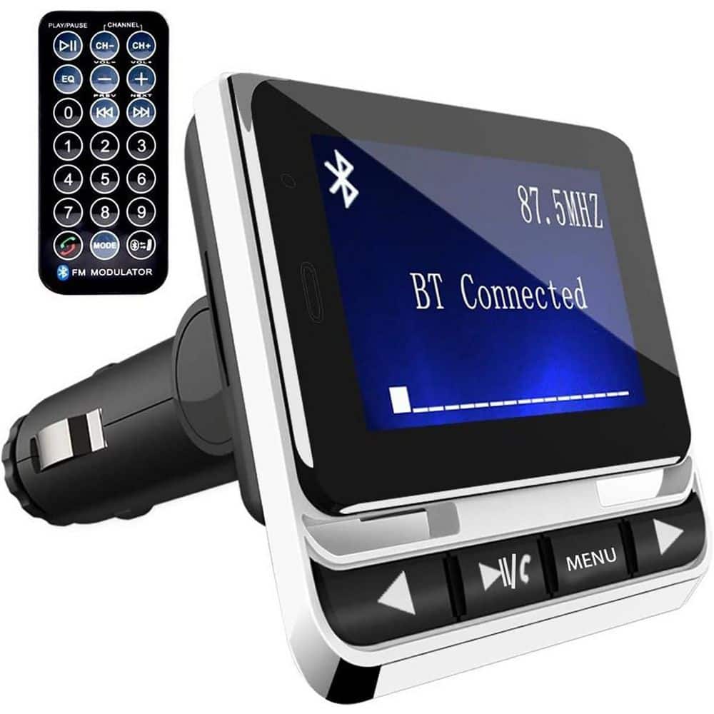 Bluetooth FM Transmitter Wireless Car Radio Adapter with 1.4 Screen for Hands Free Calls USB Charger Aux Support price history on PriceWatchPro