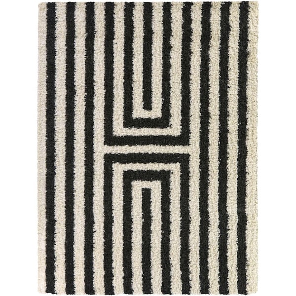 Philbin Cream 5 ft. 3 in. x 7 ft. Striped Area Rug