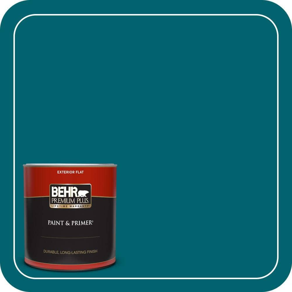 1 qt. #S-H-520 Peacock Tail Flat Exterior Paint & Primer price history on PriceWatchPro