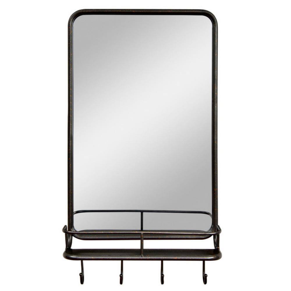 Bunpeony 19 in. W x 33 in. H Rectangle Wall Bathroom Makeup Mirror with ...