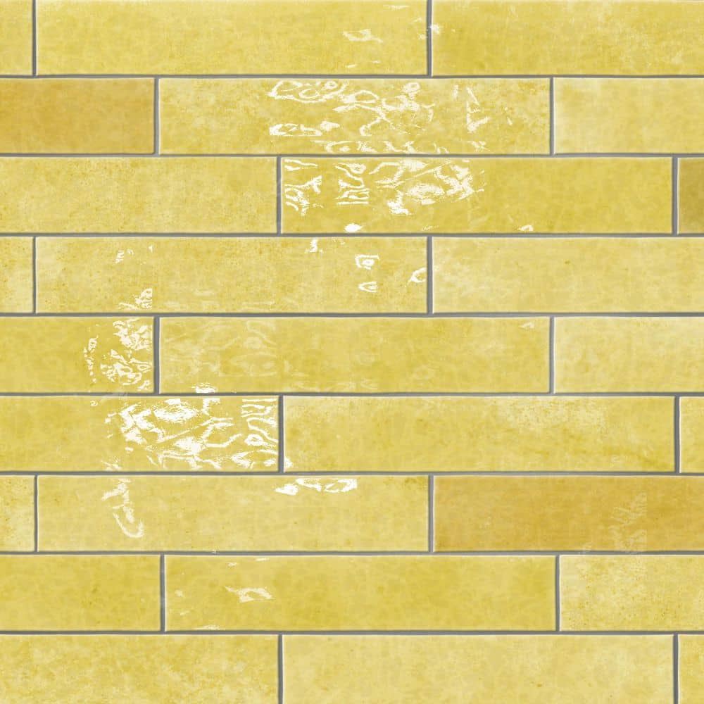 meroページ Merola Tile Menorca Lemon 3 in. x 13 in. Ceramic Wall Tile (6.44