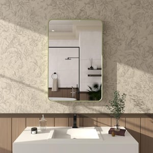 Cosy 24 in. W x 36 in. H Rectangular Framed Wall Bathroom Vanity Mirror in matte Green