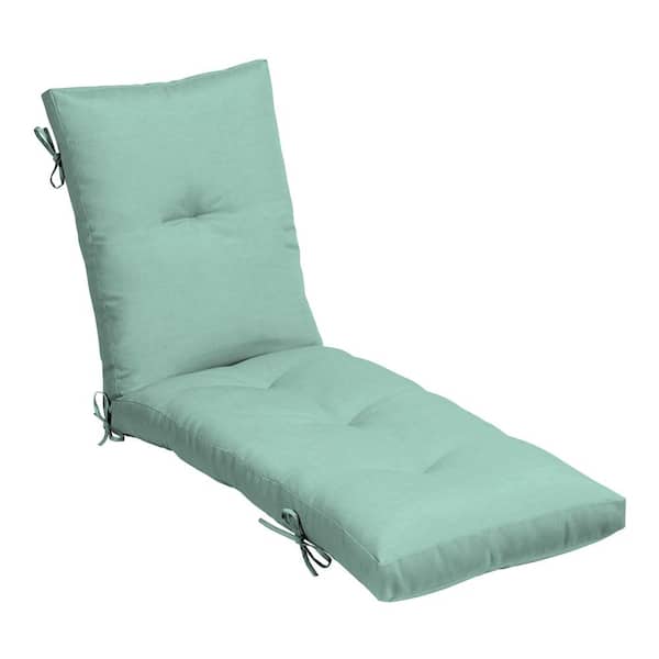 ARDEN Plush Blowfill Chaise Cushion 22 in. x 30 in., Aqua Leala