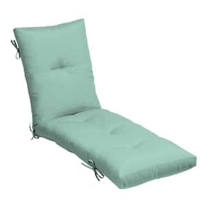 Plush Blowfill Chaise Cushion 22 in. x 30 in., Aqua Leala