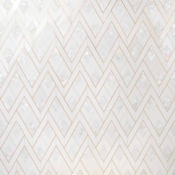 Ivy Hill Tile Kappa Pearl White 12.12 in. x 15.59 in. Polished