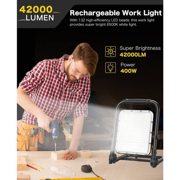 Adewalk 400 Watt 42000 Lumens LED Portable Work Light with