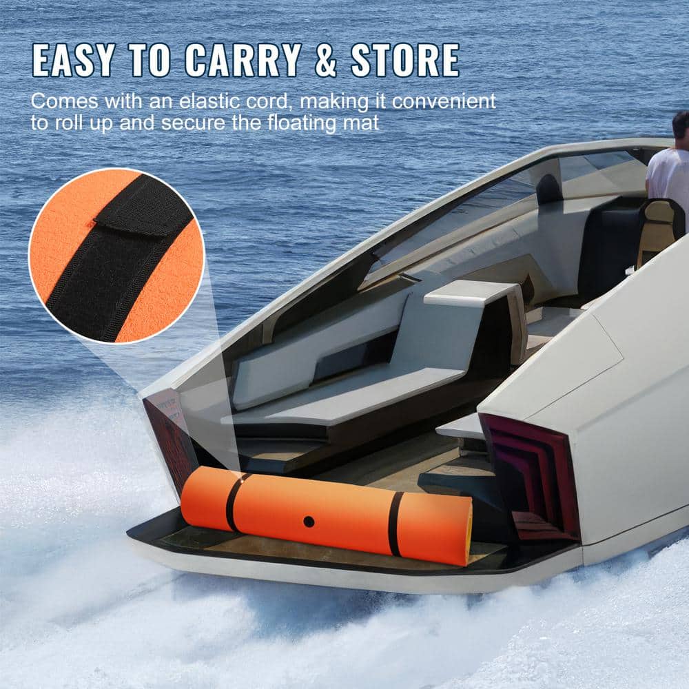 Large Orange and Yellow Tear-Resistant XPE Foam Floating Island