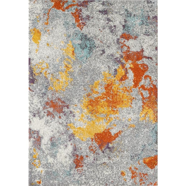 L'Baiet Poppy Grey Celestial 4 ft. x 6 ft. Area Rug
