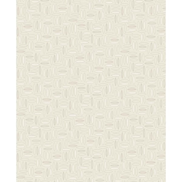 Seabrook Designs Almond Milk Pip Geo Nonwoven Paper Non-Pasted Wallpaper Roll (Covers 57.5 sq. ft.)