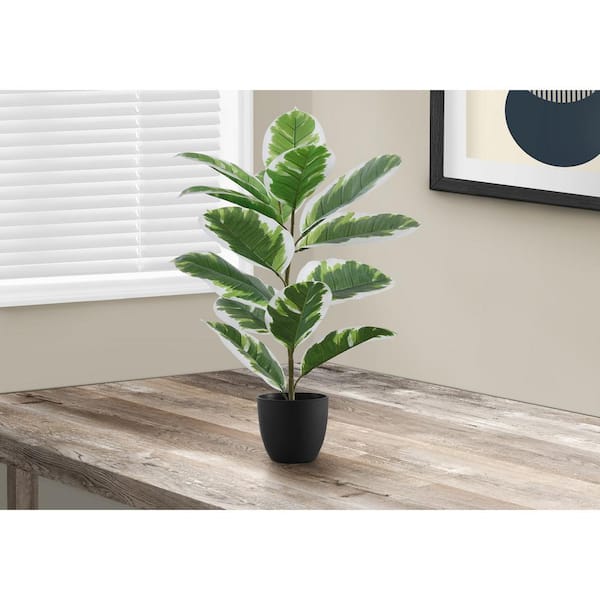 Unbranded 27 in. Green Artificial Rubber in 5 in. Black Plastic Pot
