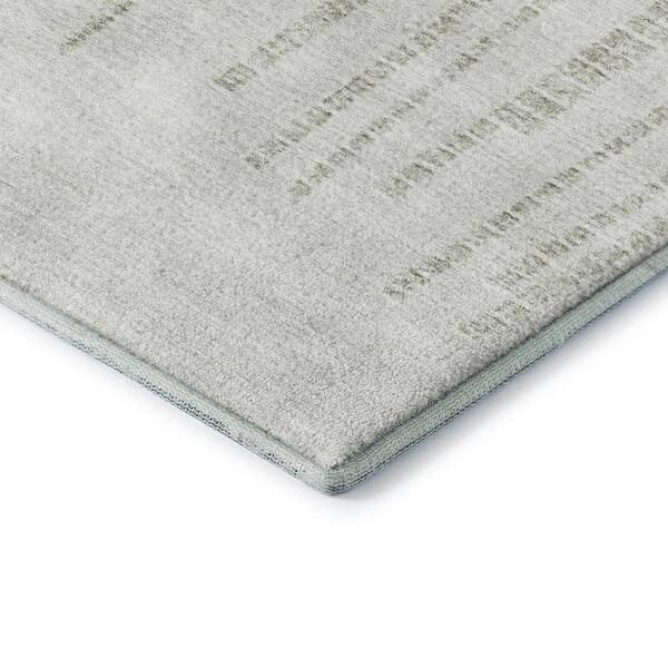 Mayfield Premium Machine Washable Abstract AMF2135 Putty 8 ft. x 8 ft. Round Rug