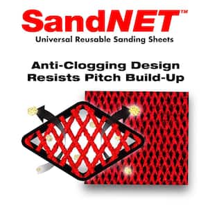 1/3 in. Sheet SandNET Faster Reusable 80-Grit Hand Sanding Sheets (250-Pack)