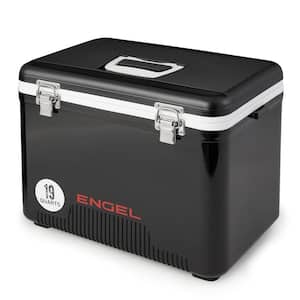 13 qt. 18-Can Leak Proof Odor Resistant Insulated Cooler Drybox, Black