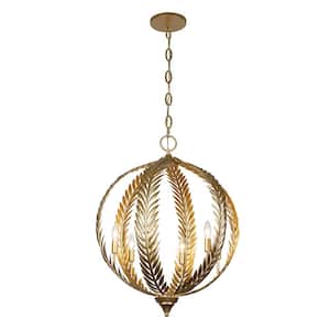 Breegan Jane by Savoy House Atlas 6-Light Grecian Gold Pendant Light