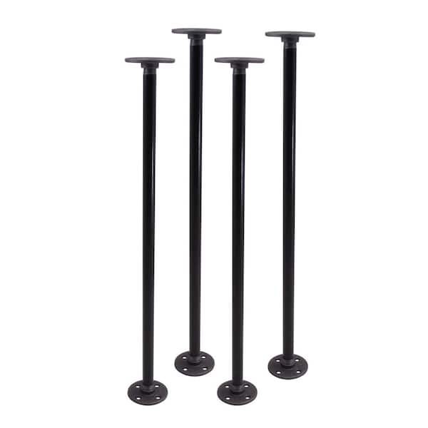 Pipe Decor 24 In Malleable Industrial And Diy Table Legs Steel Grey 365 12flglegs The Home Depot - Diy Table Legs Pipe