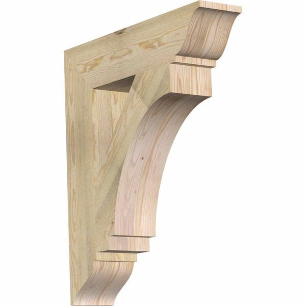 Ekena Millwork 6 in. x 32 in. x 28 in. Douglas Fir Imperial Traditional Rough Sawn Bracket