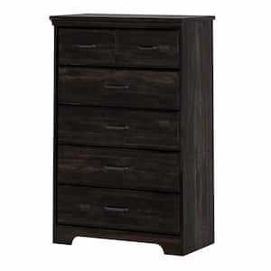 Versa 5-Drawer Chest Rubbed Black (49.25 in H.29.75 in W.)