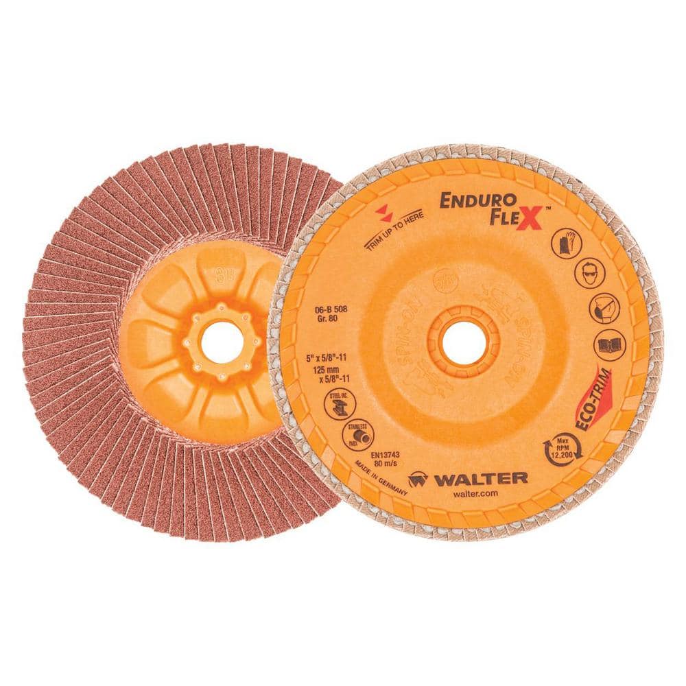 ENDURO-FLEX 5 in. x 5/8-11 in. Arbor GR80 The Longest Life Flap Disc (10-Pack) price history on PriceWatchPro