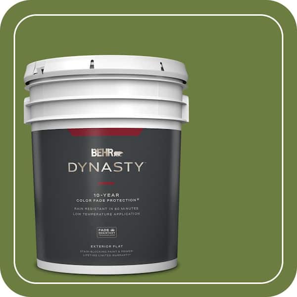 BEHR DYNASTY 5 gal. #M350-7 Healing Plant Flat Exterior Stain-Blocking Paint & Primer