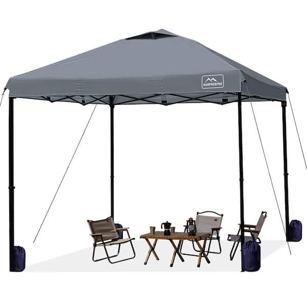 Zeus & Ruta 9.5 ft. W x 9.5 ft. L x 9 ft. H Dark Grey Pop Up Commercial Canopy Tent
