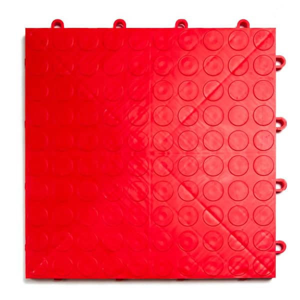 MotorDeck 12 in. x 12 in. Coin Red Modular Tile Garage Flooring (24-Pack)