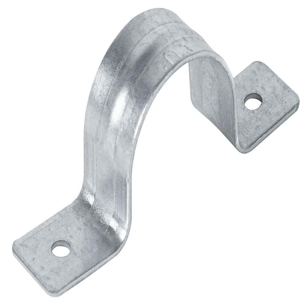Cramik Enterprises 3 in. Galvanized Low-Carbon Steel 2-Hole Pipe Clip ...