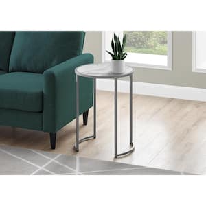 White Marble End Table